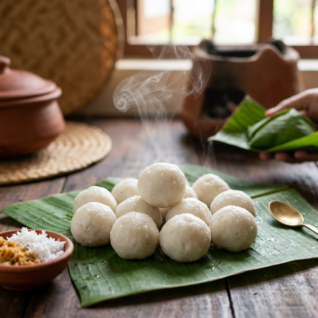 Kerala Easter Dessert: Kozhikotta (Sweet Coconut Rice Dumplings)