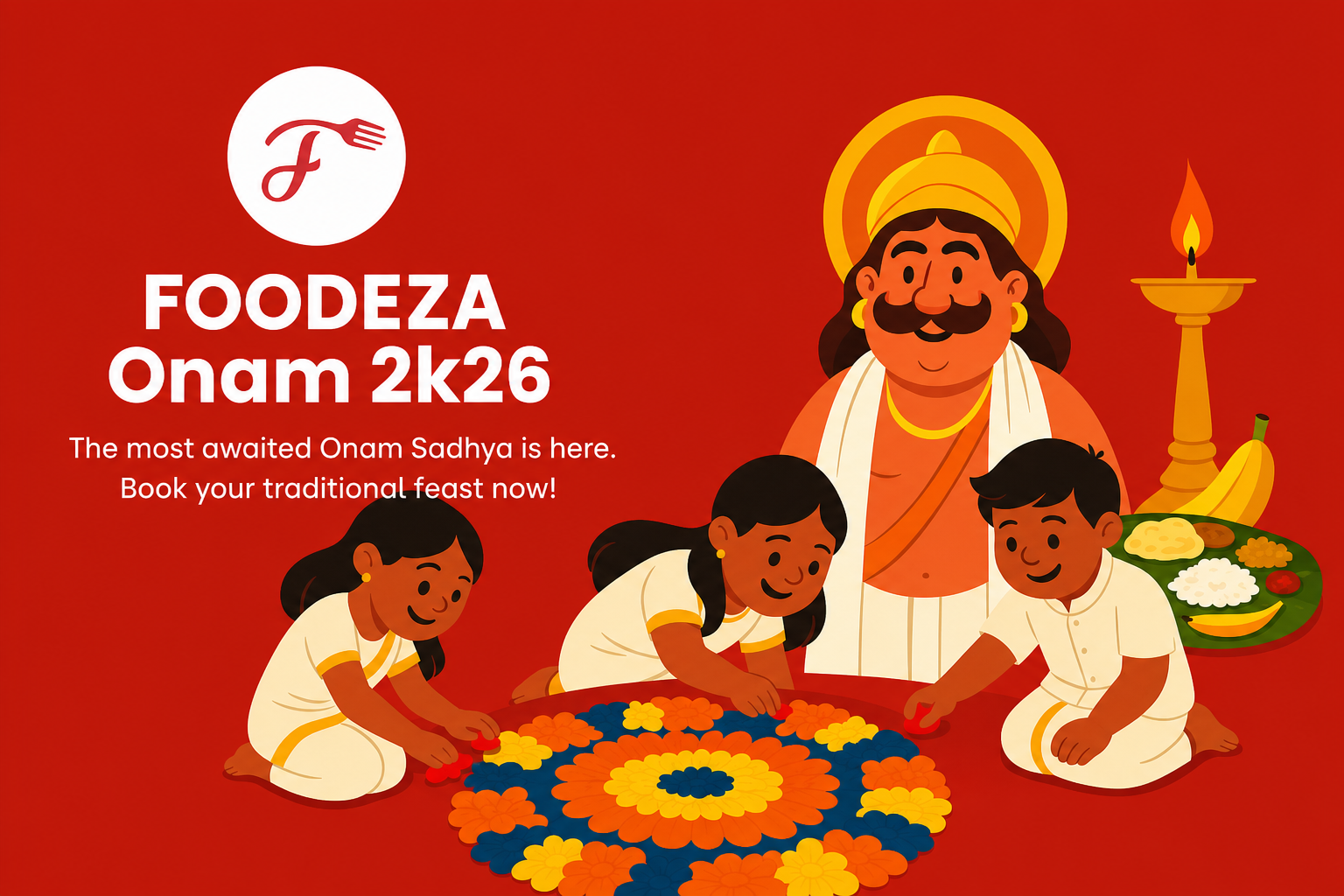 Foodeza Onam 2k26 — Book your traditional feast