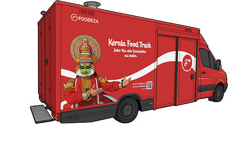 Foodeza delivery truck illustration